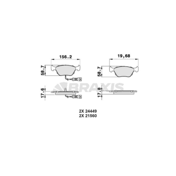 Ford Sierra 1987-1993 Arası 2.0 16V Cosworth 4x4, 2.9 i XR 4x4, 2.9 4x4 Braxis Marka Ön Balata