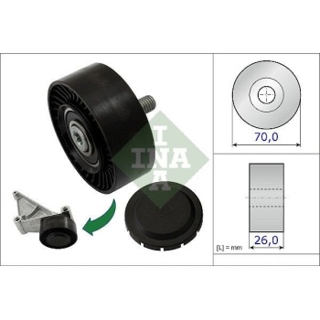 Porsche 911 2004-2015 Arası 3.8 Turbo S, 3.8 Turbo, 3.4 Carrera, 3.8 Carrera S INA Marka Vantilatör Kayış Gergi Rulmanı