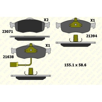 Ford Scorpio 1985-1998 Arası 2.0 i, 2.9 i 4x4, 2.9 i, 2.5 TD, 2.4 i Kale Marka Ön Balata