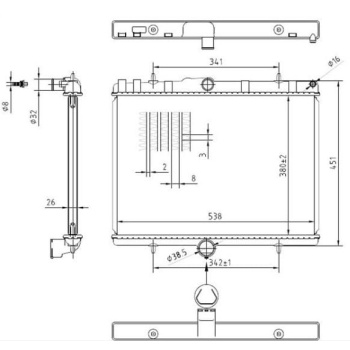 Scudo 2.0 mjt Su Radyatörü Mga MGA-80250