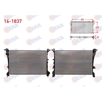 Egea 1.3 Su Radyatörü Veka 16-1837