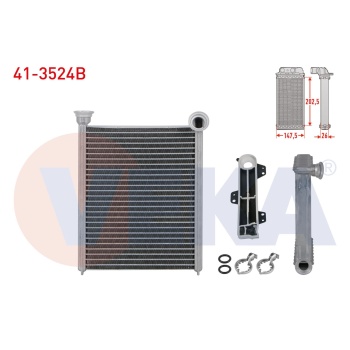 Megane IV 1.5 dci Euro6 Kalorifer Radyatörü Veka 41-3524B