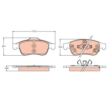 Fiat 500X 2014-2018 Arası 1.4, 1.6 D Multijet TRW Marka Ön Balata