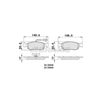 Fiat 500C 2009-2013 Arası 0.9 Braxis Marka Ön Balata