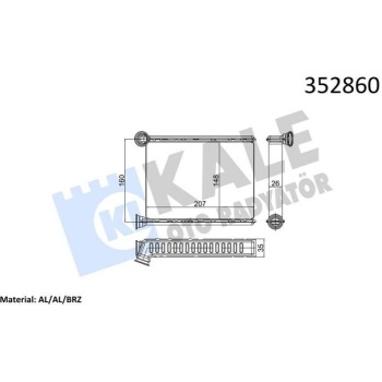 Megane IV 1.6 H4M Kalorifer Radyatörü Kale KAL-352860