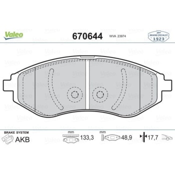 Chevrolet Kalos 2003-2009 Arası 1.4 16V, 1.4, 1.2 Valeo Marka Ön Balata