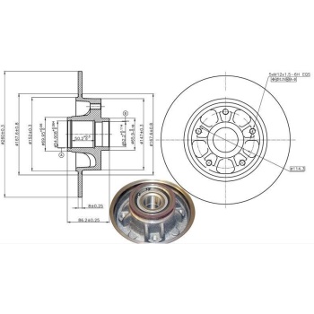 Megane III 1.5 Arka Fren Diski Rulmanlı Mga MGA-50409