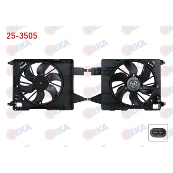 Fan Motoru Davlumbazlı Megane II 1.5 dci Veka Marka 25-3505