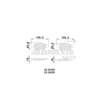 Alfa Romeo Giulietta 2010-2020 Arası 2.0 JTDM, 1.4 TB, 1.6 JTDM, 1.4 BiFuel Braxis Marka Ön Balata