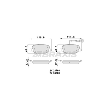Alfa Romeo Giulietta 2010-2020 Arası 1.8 TBi Braxis Marka Arka Balata