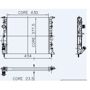 Su Radyatörü Megane 1.6 16v Kale Marka Orijinal Üretici KAL-0518182AL