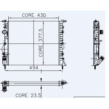 Su Radyatörü Megane 1.4 16v Kale Marka Orijinal Üretici KAL-0518182AL