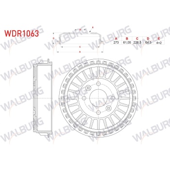 Clio V 1.0 Sce Arka Fren Kampanası Walburg WDR1063