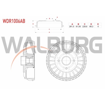 Clio IV 1.5 Dci Arka Fren Kampanası Tırnaklı Walburg WDR1006AB