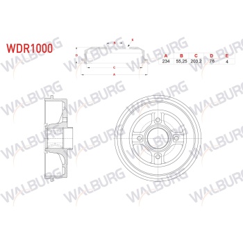 Clio IV 1.5 Dci Arka Fren Kampanası Walburg WDR1000