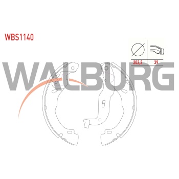 Clio V 1.5 BlueDci Arka Fren Kampana Balatası Walburg WBS1140