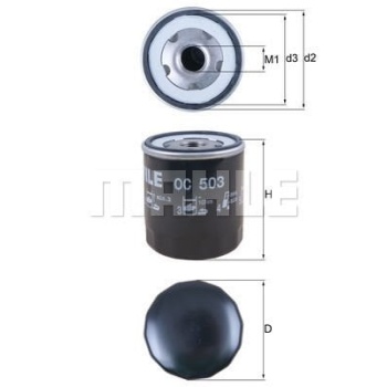 Citroen C25 1981-1994 Arası 2.5 D Mahle Marka Yağ Filtresi