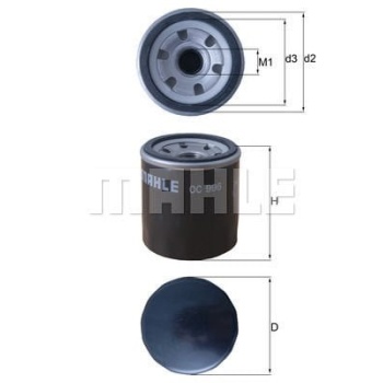 Chevrolet Kalos 2003-2010 Arası 1.2, 1.2 LPG Mahle Marka Yağ Filtresi