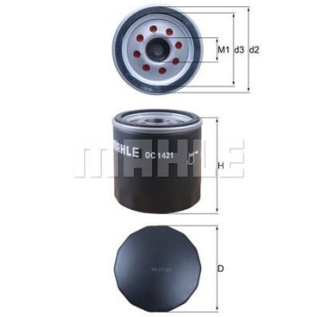 Chevrolet Corvette 2013-2017 Arası 6.2 Mahle Marka Yağ Filtresi