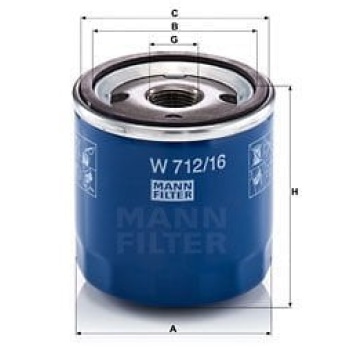 Alfa Romeo 145 1994-2001 Arası 2.0 16V T.S. Mann Marka Yağ Filtresi