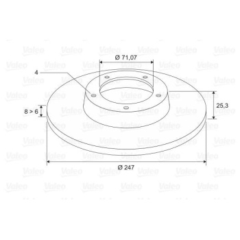Peugeot 106 1996-2005 Arası 1.6 S16 Valeo Marka Arka Fren Diski