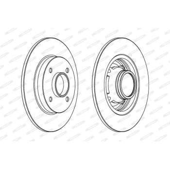 Peugeot 307 2000-2012 Arası 1.6 16V, 1.6, 2.0 HDi 90, 2.0 HDi 135, 2.0 HDi 110, 2.0 HDI 110, 2.0 HDI 90, 1.4 16V Ferodo Marka Arka Fren Diski