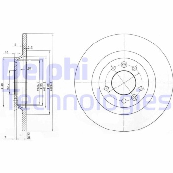 Peugeot 407 2004-2011 Arası 2.0, 2.0 Bioflex, 2.2 Delphi Marka Arka Fren Diski