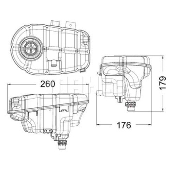Audi A7 2010-2018 Arası 3.0 TDI Behr Marka Radyatör Yedek Su Deposu