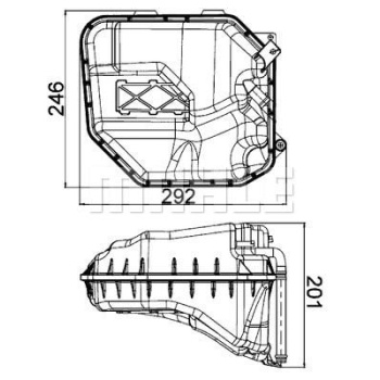Audi Q7 2006-2016 Arası 3.0 TDI quattro, 3.0 TFSI quattro, 4.2 FSI quattro Behr Marka Radyatör Yedek Su Deposu