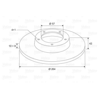 Opel Combo 2001-2005 Arası 1.7 DI 16V, 1.6, 1.7 DTI 16V Valeo Marka Arka Fren Diski