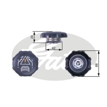 Peugeot 205 1983-2000 Arası 1.7 Diesel, 1.6 GTI, 1.9 GTI, 1.9 CTI, 1.6 CTI, 1.9 Diesel Gates Marka Radyatör Yedek Su Depo Kapağı