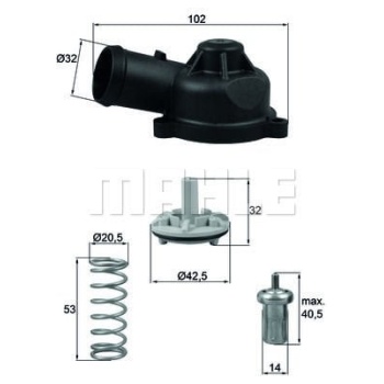 Audi A1 2011-2018 Arası 1.4 TFSI Mahle Marka Termostat