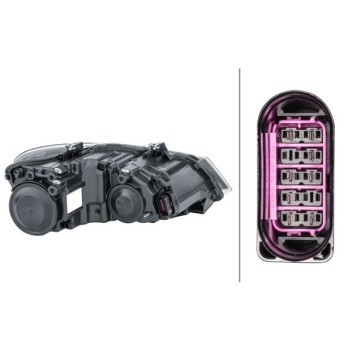 Volkswagen Polo 2009-2013 Arası 1.6 TDI, 1.2 TSI, 1.4, 1.2, 1.6 BiFuel, 1.4 BiFuel Sol Elektrikli Hella Marka Far