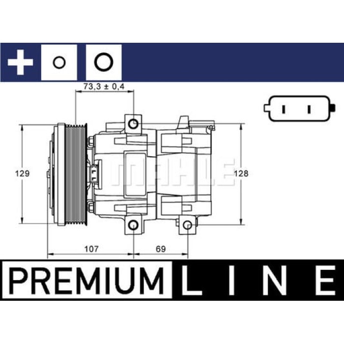 Ford Transit 2000-2006 Arası 2.4 DI RWD Mahle Marka Klima Kompresörü
