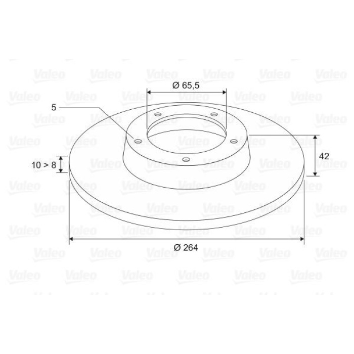 Opel Astra 1998-2014 Arası 2.0 16V, 2.0 DI, 1.8 16V, 1.3 CDTI, 1.7 CDTI, 1.4 Valeo Marka Arka Fren Diski