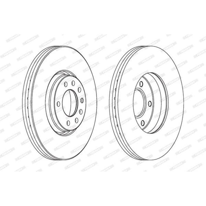 Opel Zafira 2005-2015 Arası 1.7 CDTI VAN, 1.8 VAN, 1.6 CNG Turbo VAN Ferodo Marka Ön Fren Diski