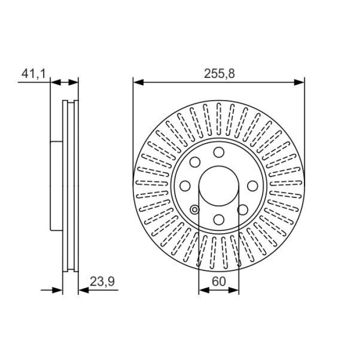 Opel Astra 1998-2009 Arası 1.7 TD, 2.0 DI, 1.6 16V, 1.8 16V, 1.2 16V, 1.6 Bosch Marka Ön Fren Diski