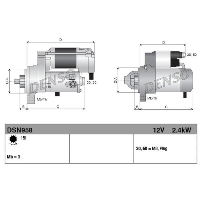 Volkswagen Sharan 1995-2010 Arası 1.9 TDI Denso Marka Marş Motoru