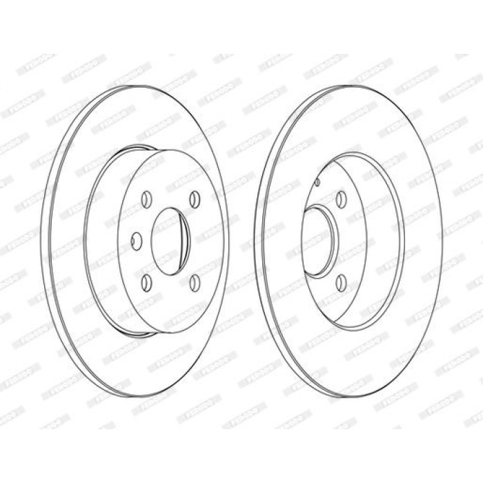 Opel Meriva 2003-2010 Arası 1.6 16V, 1.8, 1.7 CDTI, 1.7 DTI Ferodo Marka Arka Fren Diski