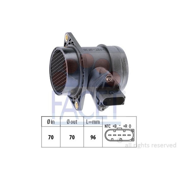 Volkswagen Bora 1998-2013 Arası 2.0 Facet Marka Hava Debimetresi