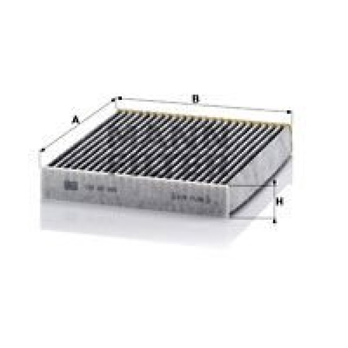 Porsche Panamera 2009-2017 Arası 4.8 Turbo S, 3.0 D, 4.8 GTS, 3.6, 4.8 Turbo, 3.0 S E-Hybrid, 4.8 4S, 4.8 S, 3.6 4 Mann Marka Karbonlu Polen Filtresi