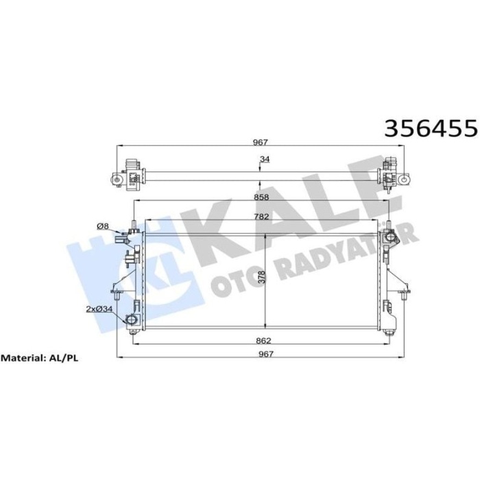 Ducato III 2.3 mjt Su Radyatörü Kale KAL-356455