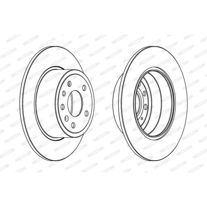 Opel Vectra 1995-2003 Arası 1.6 i 16V, 1.8 i 16V Ferodo Marka Arka Fren Diski