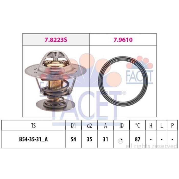 Volkswagen Passat 1996-2001 Arası 2.3 VR5, 2.3 VR5 Syncro/4motion Facet Marka Termostat