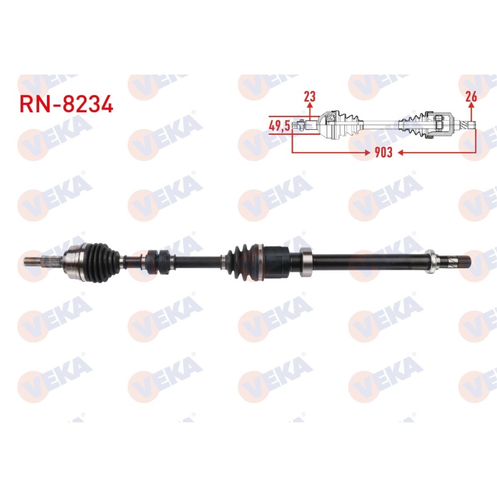 Clio V 1.0 Sce Sağ Aks Komple Veka RN-8234