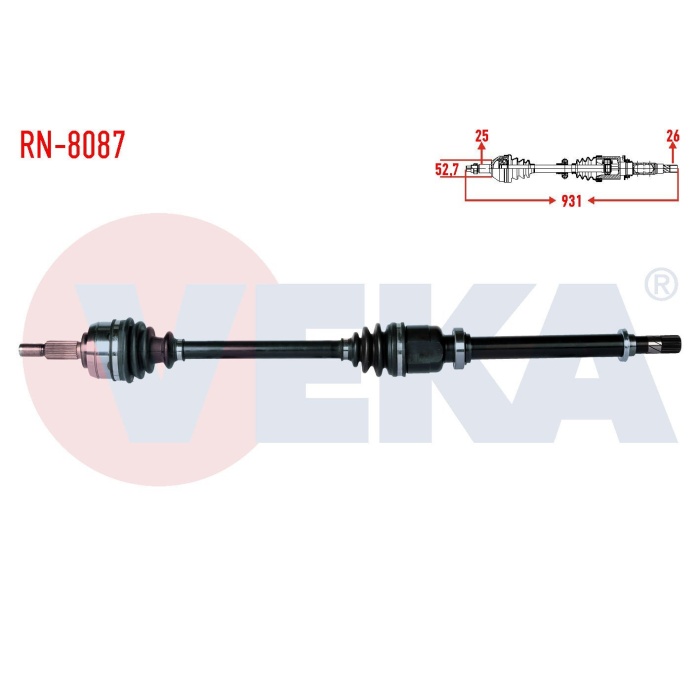 Fluence 1.5 Dci 5 İleri Manuel Sağ Aks Veka RN-8087