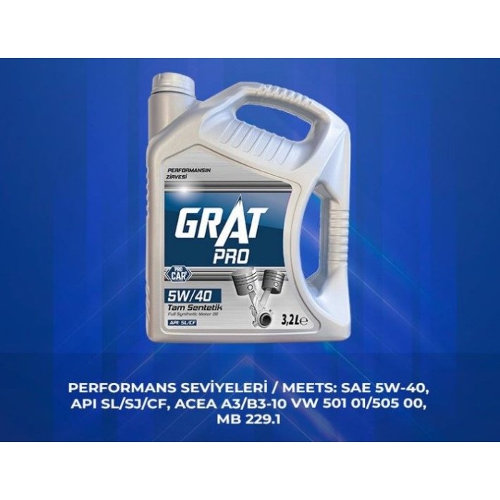 Albea 1.3 Grat 5W40 3.2 Litre Motor Yağı GRT-6054032