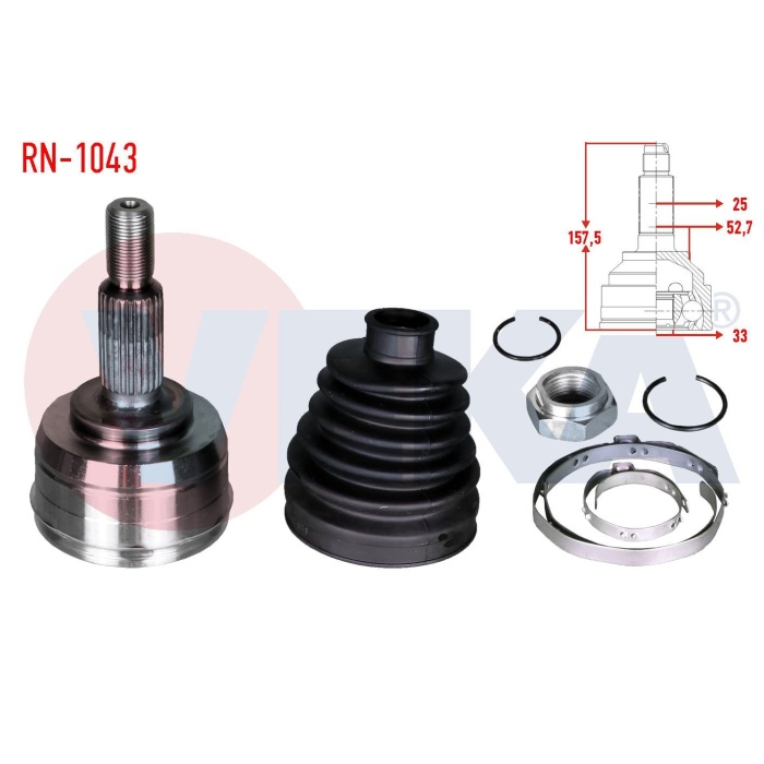 Fluence 1.5 Dci 5 İleri Manuel Aks Kafası Veka RN-1043