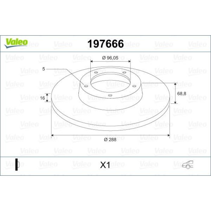 Ford Tourneo Custom 2012-2016 Arası 2.2 TDCi Valeo Marka Arka Fren Diski