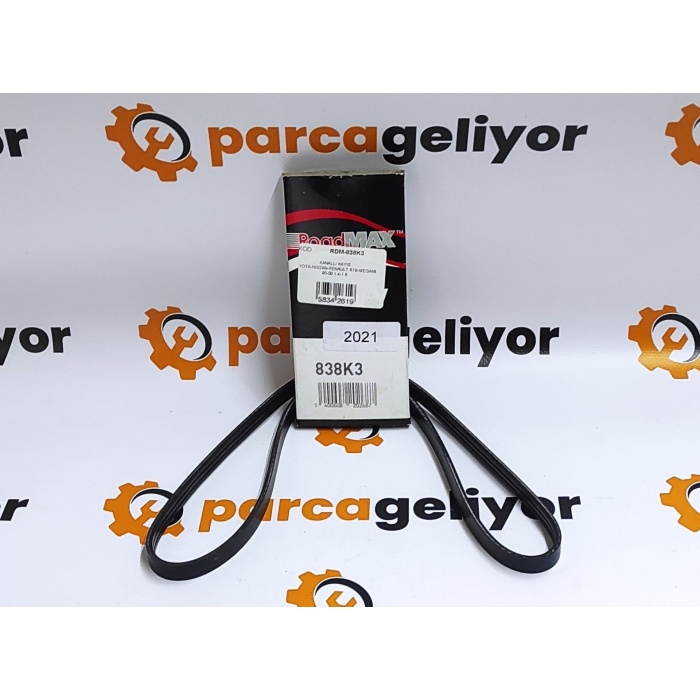 Scenic 1.6 8V V Kayışı 3PK838 Roadmax RDM-838K3